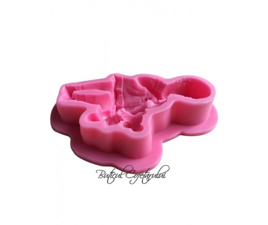 Mulaj silicon forma fetita cu jucarie