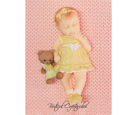 Mulaj silicon forma fetita cu jucarie