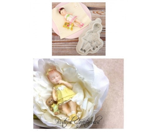 Mulaj silicon forma fetita cu jucarie