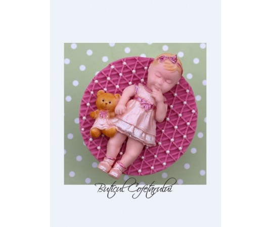 Mulaj silicon forma fetita cu jucarie