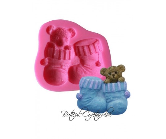 Mulaj silicon sosete cu ursulet martipan