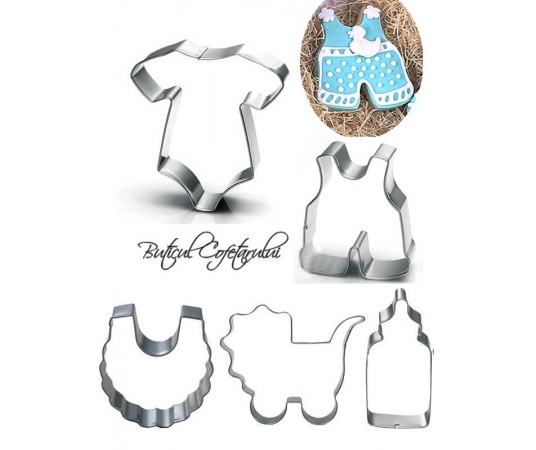 Set decupatoare botez inox