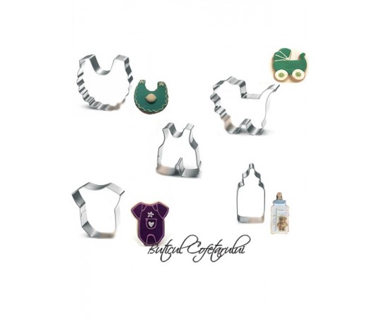 Set decupatoare botez inox