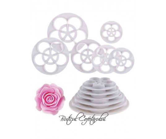 Decupatoare plastic trandafiri XL