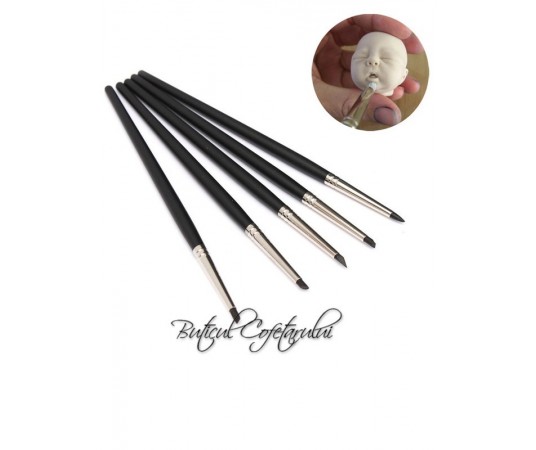 Ustensile cu capete din silicon detalii fine