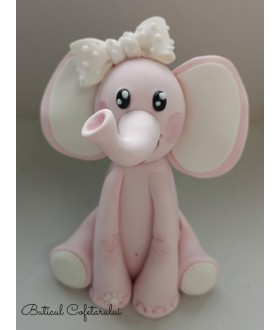 Figurina elefant roz
