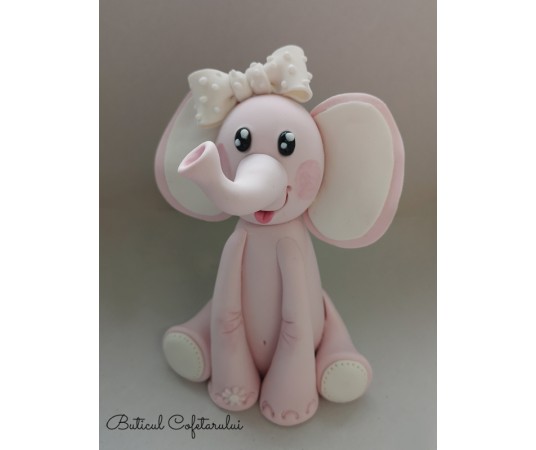 Figurina elefant roz