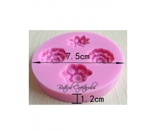 Mulaj silicon forme flori mixte