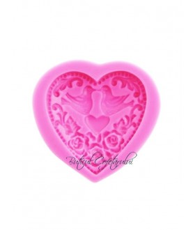 Mulaj silicon inima cu porumbei