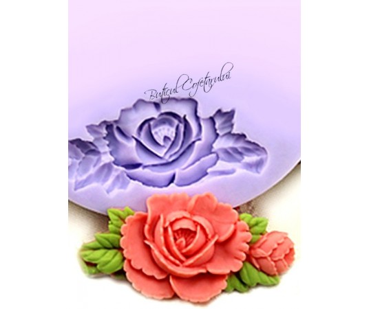 Mulaj silicon ornament bujori